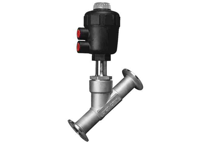 Clamped Pneumatic Angle Seat Valve