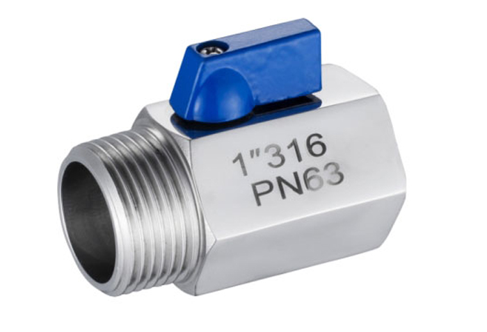 Mini Ball Valve Female/Male Thread PN63