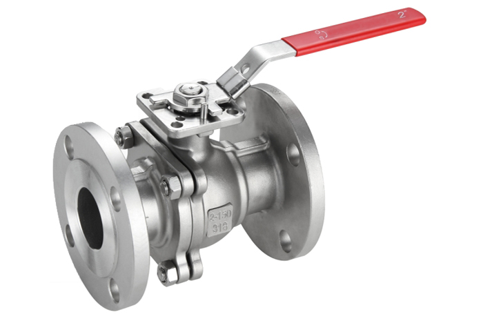 2PC Ball Valve Flanged End With Direct Mounting Pad 300LB