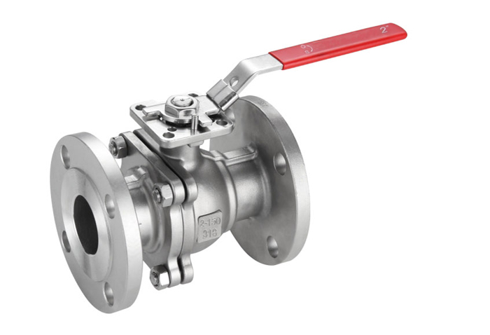 2PC Ball Valve Flanged End With Direct Mounting Pad JIS 10K
