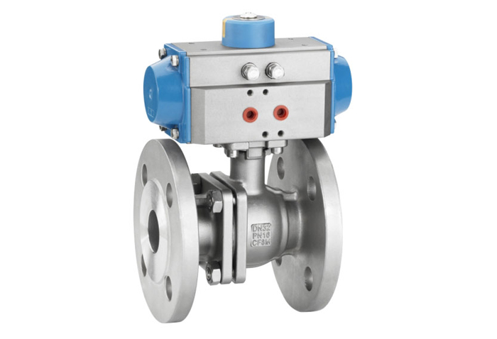 Pneumatic 2PC Ball Vale Flanged End DIN PN16 PN40