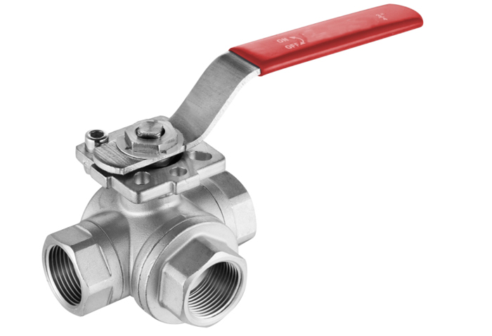 3 Way Ball Valve With Direct Mounting Pad 1000WOG