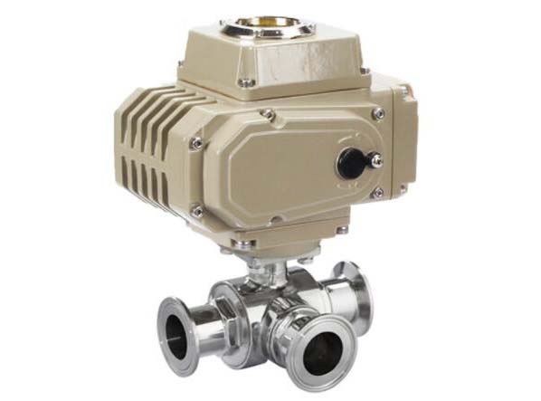 Sanitary Electric 3 Way Ball Valve